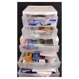 2 sterilite  3 drawer clear storage boxes with