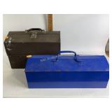 Blue metal tool caddy, metal tiered toolbox