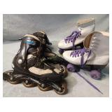 Rollerblades, rollerskates size 8