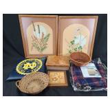 Notre Dame Stadium cushion, fleece throw, framed