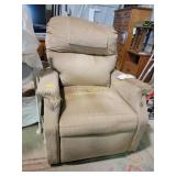 Upholstered lift & recliner. Stains