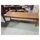 Coffee table 62 x 22 17, some scratches