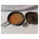 Cast-iron skillet, one is 12", one is 10"