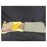 Assorted Oneida spoons, mugs, glass bowls,