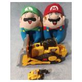 Cat toy, Mario and Luigi slippers