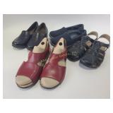 Lightly used shoes including skechers, Earth