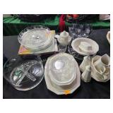 Silver plate serving trays, stem wear,