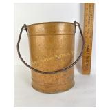 Antique copper pail w/wrought iron handle
