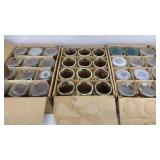 Ball jars- three dozen, blue, clear