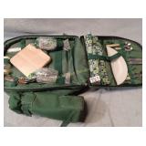 Back pack picnic basket with charcuterie board