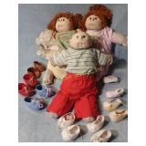 Cabbage Patch dolls with deal with sets of shoes