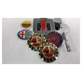 Metal badges- International Harvester, Sports Car