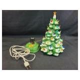 Vintage ceramic Christmas tree lamp