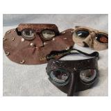 Leather motorcycle face shield Eyewear