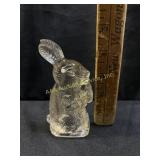 Vintage glass Easter bunny candy container