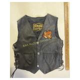 Genuine leather Harley Davidson vest, youth