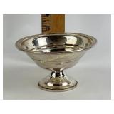 Sterling weighted footed bowl - dents and tarnish