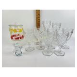 Fostoria American stemware (set of 9), glass bear