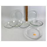 (7) Pyrex pie glass pans