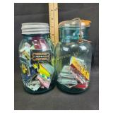 Safe Seal & ball jar filled with advertising