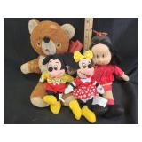 The Disney Store Mickey & Minnie set, old teddy