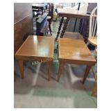 Pair of wooden end tables- 23.5"x16"x16", minor