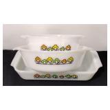 Fire King milk glass mid-century casseroles