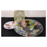 Peggy Karr glass birthday party Bowl , Leaf p