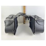 Leather motorcycle saddle bags