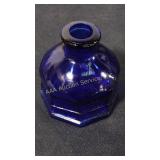 Cobalt blue glass ink jar