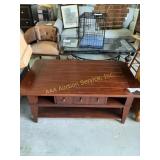 Wooden Coffee table- 48"x28"x20", scratches,