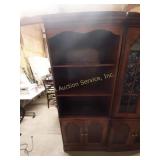 Bookcase with doors- 30"x16"x76.5", great