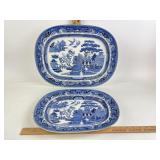 Blue Willow Japanese platters (excellent