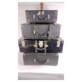 (4) pieces of vintage luggage