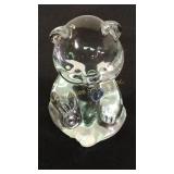 Fenton art glass bear 3.5" tall