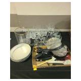 Assorted stemware (goblets, flutes, tumblers),