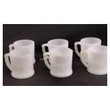 Milk glass "grog" cups