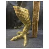 Brass chicken foot candle holder, made in India