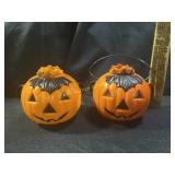 Vintage pumpkin candy containers