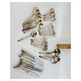 Silverplate assorted flatware