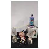 10-in fiber optic angel, Little mermaid lamp,