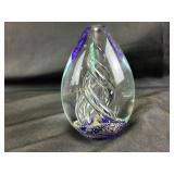 Art glass cone paperweight