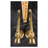 Lacquered brass wall sconces