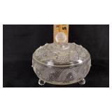 Avon glass candy dish with lid