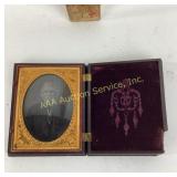 Victorian tin type photograph in thermal plastic