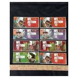 (8) Unopened 1972 Sunoco NFL Player stamp