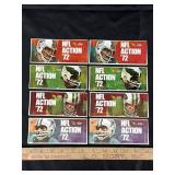 (8) Unopened 1972 Sunoco NFL Player stamp