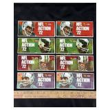 (8) Unopened 1972 Sunoco NFL Player stamp