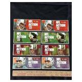 (8) Unopened 1972 Sunoco NFL Player stamp