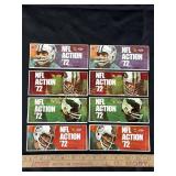 (8) Unopened 1972 Sunoco NFL Player stamp